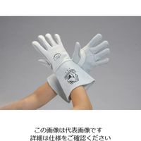 エスコ [M]手袋(溶接用・鹿革) EA353AT-21 1双（直送品）