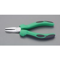 エスコ 160mm フラットノーズプライヤー EA537SA-1 1丁（直送品）