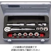 エスコ 3/8”DR ソケットレンチセット(インチ) EA618P-5 1セット（直送品）