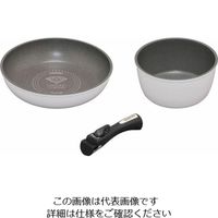 エスコ [ 3点組] 鍋・フライパンセット(IH対応) EA913VR-11A 1セット（直送品）