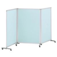 エスコ 2816x420x1530mm パーテーション(3連/グリーン EA954EA-322 1個（直送品）