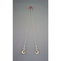エスコ 0.57tonx2.0m ワイヤースリング(2本懸け) EA981WS-13 1組（直送品）