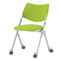 エスコ 折畳み椅子(キャスター付/グリーン) EA956XE-32 1個（直送品）