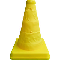 ミズケイ 伸縮式三角コーン<イエロー>20cm 8201037 1個 137-2496（直送品）