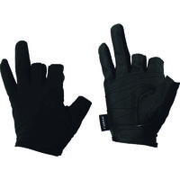 おたふく手袋 おたふく フーバー シンセティックレザーグローブ 3フィンガーレスモデル ブラック