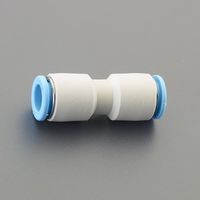 エスコ 6mm ストレートユニオン EA140HR-306 1セット(3個)（直送品）