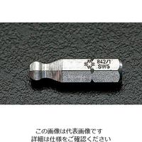 エスコ 9/64”x25mm [Ball Hex]ドライバービット EA611GN-24 1セット(10本)（直送品）