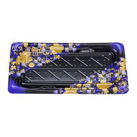 寿司容器 SFうま皿26 花雅紫本体 0276926002335 800枚（50×16） シーピー化成（直送品）