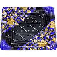 寿司容器 SFうま皿33 花雅紫本体 0276933002335 600枚（50×12） シーピー化成（直送品）