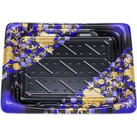 寿司容器 SFうま皿34 花雅紫本体 0276934002335 600枚（50×12） シーピー化成（直送品）