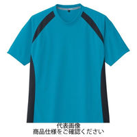 コーコス信岡（CO-COS） 吸汗速乾半袖Tシャツ ターコイズ（チャコール） M AS-627-16-M 1セット（5枚）（わけあり品）