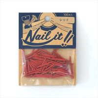 NAILIT釘#17×19 100本袋入りレッド NF10012 1セット 若井産業（直送品）