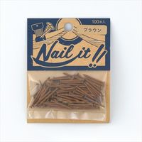 NAILIT釘#17×19 100本袋入りブラウン NF10024 1セット 若井産業（直送品）