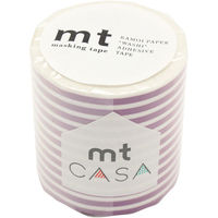 mt CASA 50mm ボーダー・ぶどう MTCA5109　マスキングテープ　カモ井加工紙（直送品）