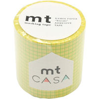 mt CASA 50mm 方眼・菜の花 MTCA5112　マスキングテープ　カモ井加工紙（直送品）