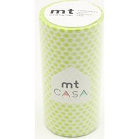 mt CASA 100mm ドット・ライム MTCA1103　マスキングテープ　カモ井加工紙（直送品）