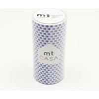 mt CASA 100mm ドット・ナイトブルー MTCA1102　マスキングテープ　カモ井加工紙（直送品）