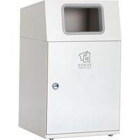 【軒先渡し】テラモト ニートLG もえるゴミ用 90L 角穴 分別シール入 オフホワイト DS1669117 1台（直送品）