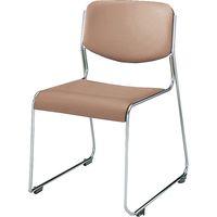 【組立設置込】コクヨ CK-M852 会議イス 垂直スタック ビニールレザー張 スチール脚 ミディアムベージュ CK-M852V604N 1脚（直送品）