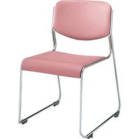 【組立設置込】コクヨ CK-M852 会議イス 垂直スタック ビニールレザー張 スチール脚 モデレートローズ CK-M852V693N 1脚（直送品）