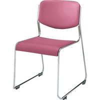 【組立設置込】コクヨ CK-M852 会議イス 垂直スタック ビニールレザー張 スチール脚 ミディアムローズ CK-M852V694N 1脚（直送品）