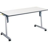 【組立設置込】コクヨ リスマ 会議テーブル フラップテーブル 幅1500×奥行600×高さ720mm ホワイト KT-1103PAWN3 1台（直送品）