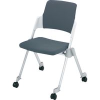 【組立設置込】コクヨ アンフィ 会議イス 水平・垂直スタック 背カバー 肘なし キャスター付 スレートグレー CK-670CRKZC4-W 1脚（直送品）