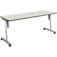 【組立設置込】コクヨ リスマ 会議テーブル フラップテーブル 幅1800×奥行600×高さ720mm ナチュラルグレー KT-1101F1N3 1台（直送品）