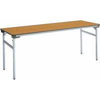 【組立設置込】コクヨ KT-140 会議テーブル 脚折畳み 棚なし 幅1800×奥行600×高さ700mm チーク KT-141P1EN 1台（直送品）