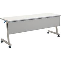 【組立設置込】コクヨ KT-900 会議テーブル フラップテーブル パネル付 幅1800×奥行600×高さ700mm ナチュラルグレー 1台（直送品）