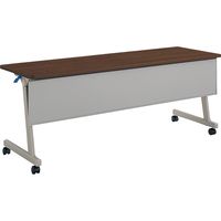 【組立設置込】コクヨ KT-900 会議テーブル フラップテーブル パネル付 幅1800×奥行600×高さ700mm ブラウン 1台（直送品）