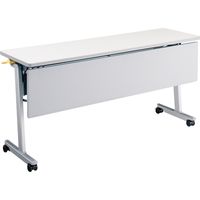 【組立設置込】コクヨ リスマ 会議テーブル フラップテーブル 棚・パネル付 幅1500×奥行450×高さ720mm ホワイト 1台（直送品）