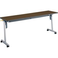 【組立設置込】コクヨ リスマ 会議テーブル フラップテーブル 棚付 幅1800×奥行450×高さ720mm ブラウン 1台（直送品）