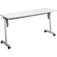 【組立設置込】コクヨ リスマ 会議テーブル フラップテーブル 棚付 幅1500×奥行450×高さ720mm ホワイト 1台（直送品）