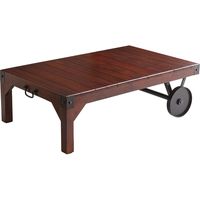 ホームテイスト Bello-ベッロ 車輪付きテーブル 幅1060×奥行660×高さ330mm ブラウン SH-01-VTT 1台（直送品）