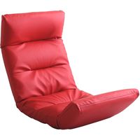 ホームテイスト モルン 座椅子 14段階リクライニング 転倒防止機能付き アップスタイル PVCレザー 1脚