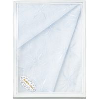 【ギフト包装】【3箱セット】刺しゅうレースおひざかけ 303エンブ KNT-5Tブルー   ブルー（直送品）