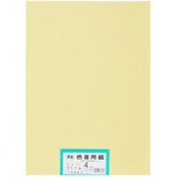 大王製紙 再生色画用紙 4ツ切 100枚 クリーム 802174（直送品）