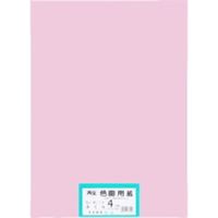 大王製紙 再生色画用紙 4ツ切 100枚 さくら 802188（直送品）