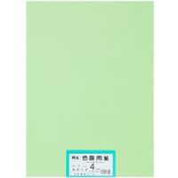 大王製紙 再生色画用紙 4ツ切 100枚 わかくさ 802207（直送品）