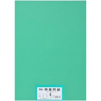 大王製紙 再生色画用紙 4ツ切 100枚 みどり 802212（直送品）