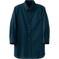 セブンユニフォーム ボタンダウン7分袖シャツ ネイビー LL CH4464-1 1点（直送品）