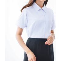ボンマックス 半袖ブラウス ブルー 21号 RB4542-6-21 1着（直送