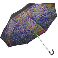 ユーパワー 名画折りたたみ傘～晴雨兼用～（モネ「モネのアイリスガーデン」） AU-02507（直送品）