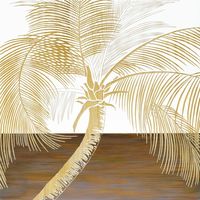 ユーパワー ウッド スカルプチャー アート「パーム ツリー（WH+NP）」 SA-15078（直送品）