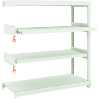 TRUSCO スチールラック M1.5型軽中量棚 1160X445XH1200 4段うちスライド2段 連結 M1.5-4442M2B（直送品）