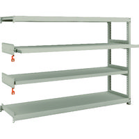 TRUSCO スチールラック M2型軽中量棚 1760X450XH1200 4段うちスライド2段 連結 M2-4642M2B 1台(1個)（直送品）