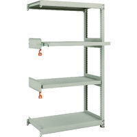 TRUSCO スチールラック M2型軽中量棚 860×450×H1500 4段うちスライド2段 連結 M2-5342M2B 1セット(1台)（直送品）