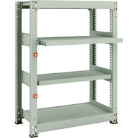 TRUSCO スチールラック M3型中量棚 900X471XH1200 4段うちスライド2段 単体 M3-4352M2 1台(1個)（直送品）