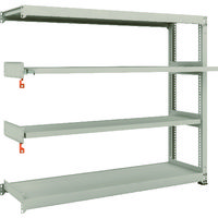 TRUSCO スチールラック M3型中量棚 1800×471×H1500 4段うちスライド2段 連結 M3-5652M2B 1台(1個)（直送品）